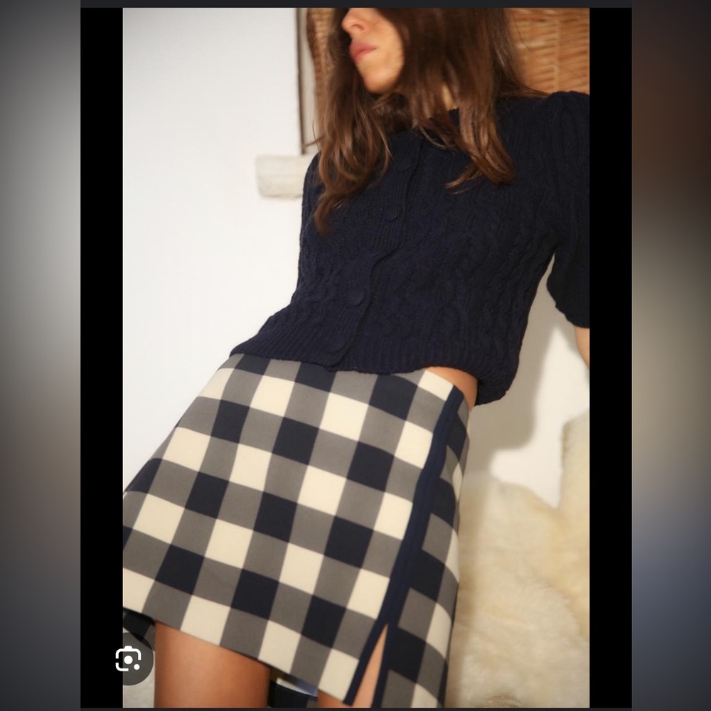 Zara Gingham Mini Skirt